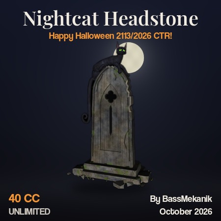 Nightcat Headstone by BassMekanik
