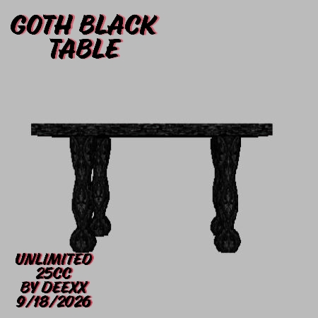 Goth Black Table by deexx