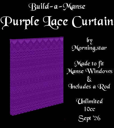 Purple Lace Curtain by Morning.star
