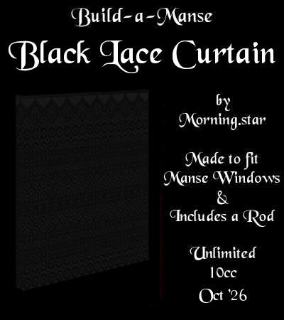 Black Lace Curtain by Morning.star