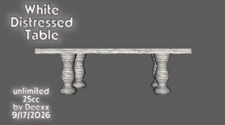 White Distress Table by deexx