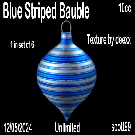 Blue Striped Bauble(10)[1206] by scott99