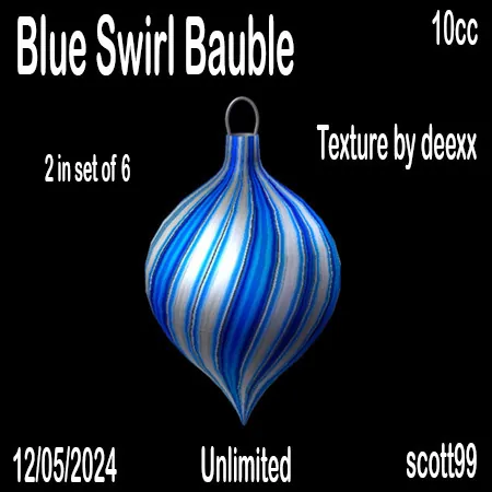 Blue Swirl Bauble(10)[1206] by scott99