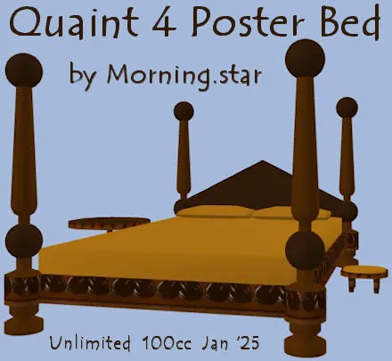 Quaint 4 Poster Bed(100)[0114] by Morning.star