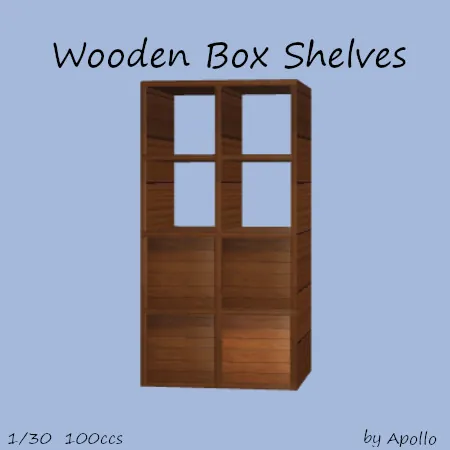 Wooden Box Shelves(100)[0124] by Apollo