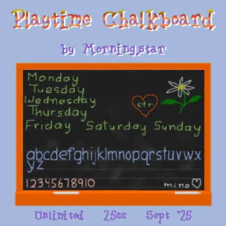 Playtime Chalkboard(25)[0923] by Morning.star