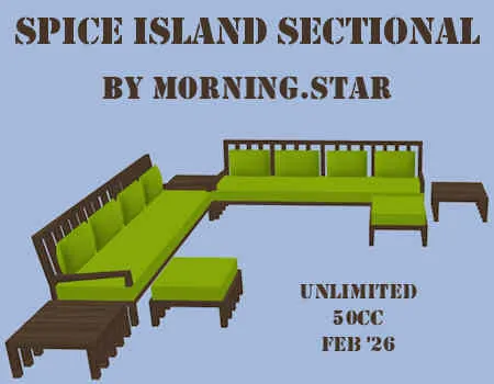 Spice Isle Sectional(50)[0210] by Morning.star