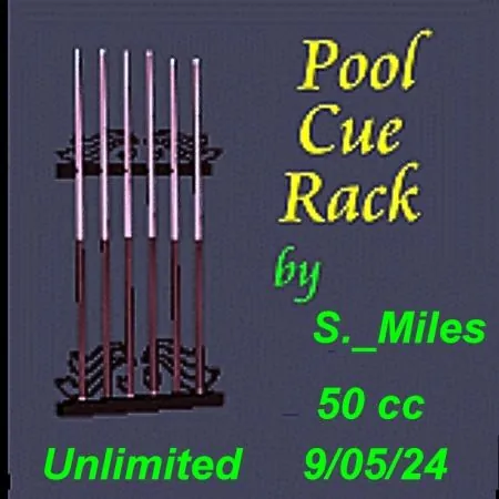 Pool Cue Rack(50)[0906] by S._Miles