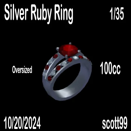 Silver Ruby Ring(100)[1022] by scott99