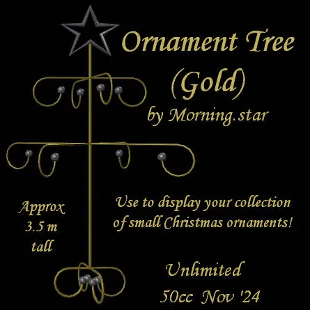 Ornament Tree Gold(50)[1101] by Morning.star