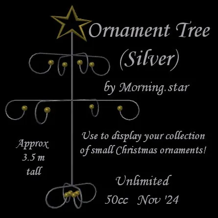 Ornament Tree Silver(50)[1105] by Morning.star