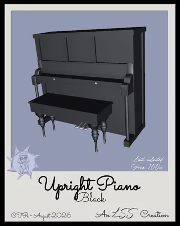 Upright Piano -Black(100)[0807] by LSS