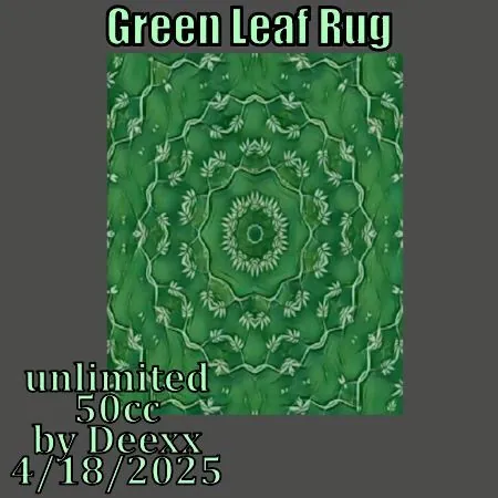 Green Leaf Rug(50)[0422] by deexx