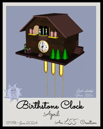 Birthstone Clock Apr(100)[0705] by LSS