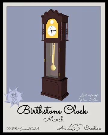 Birthstone Clock Mar(100)[0628] by LSS